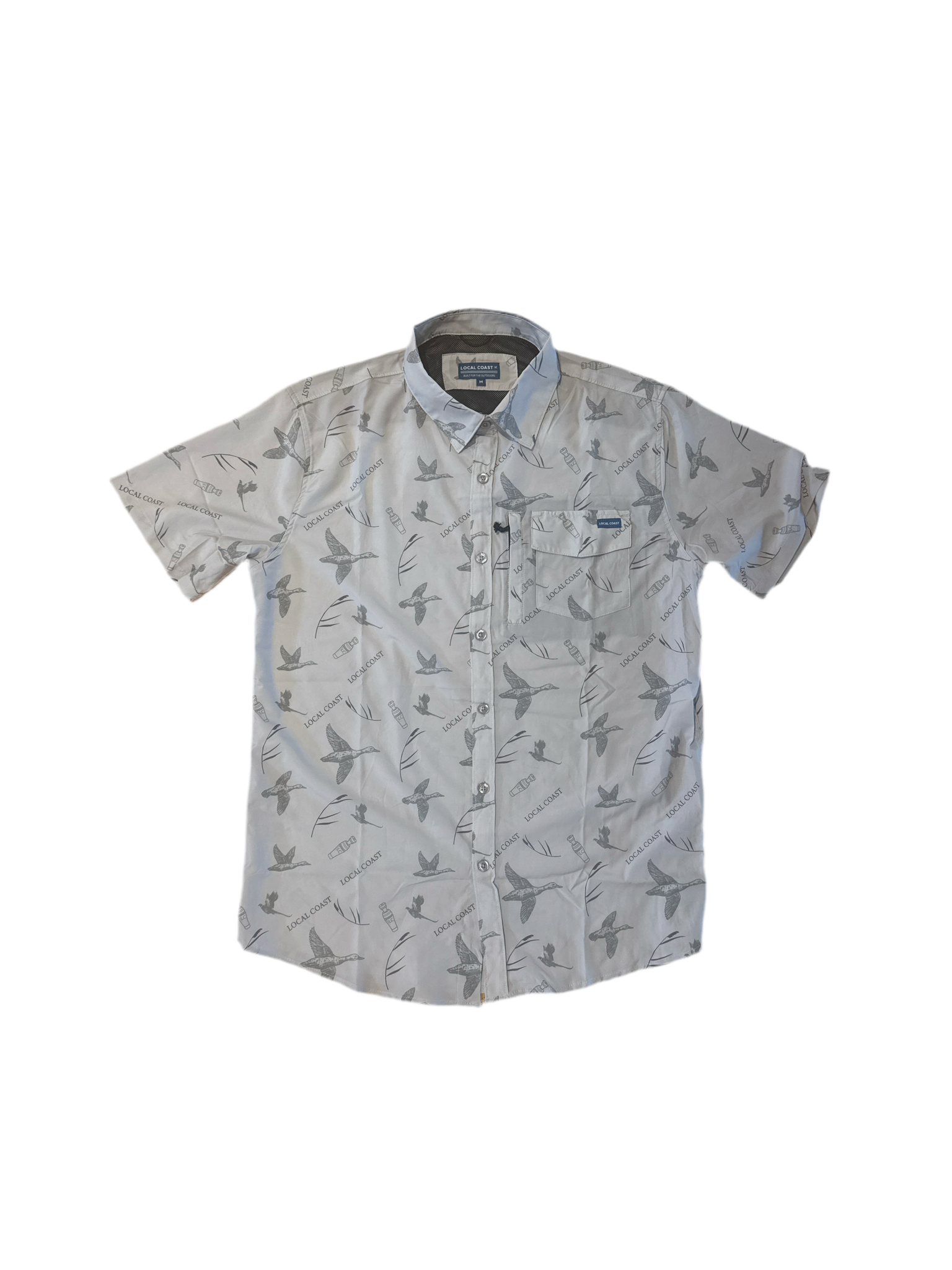 Duck hunting grey button down