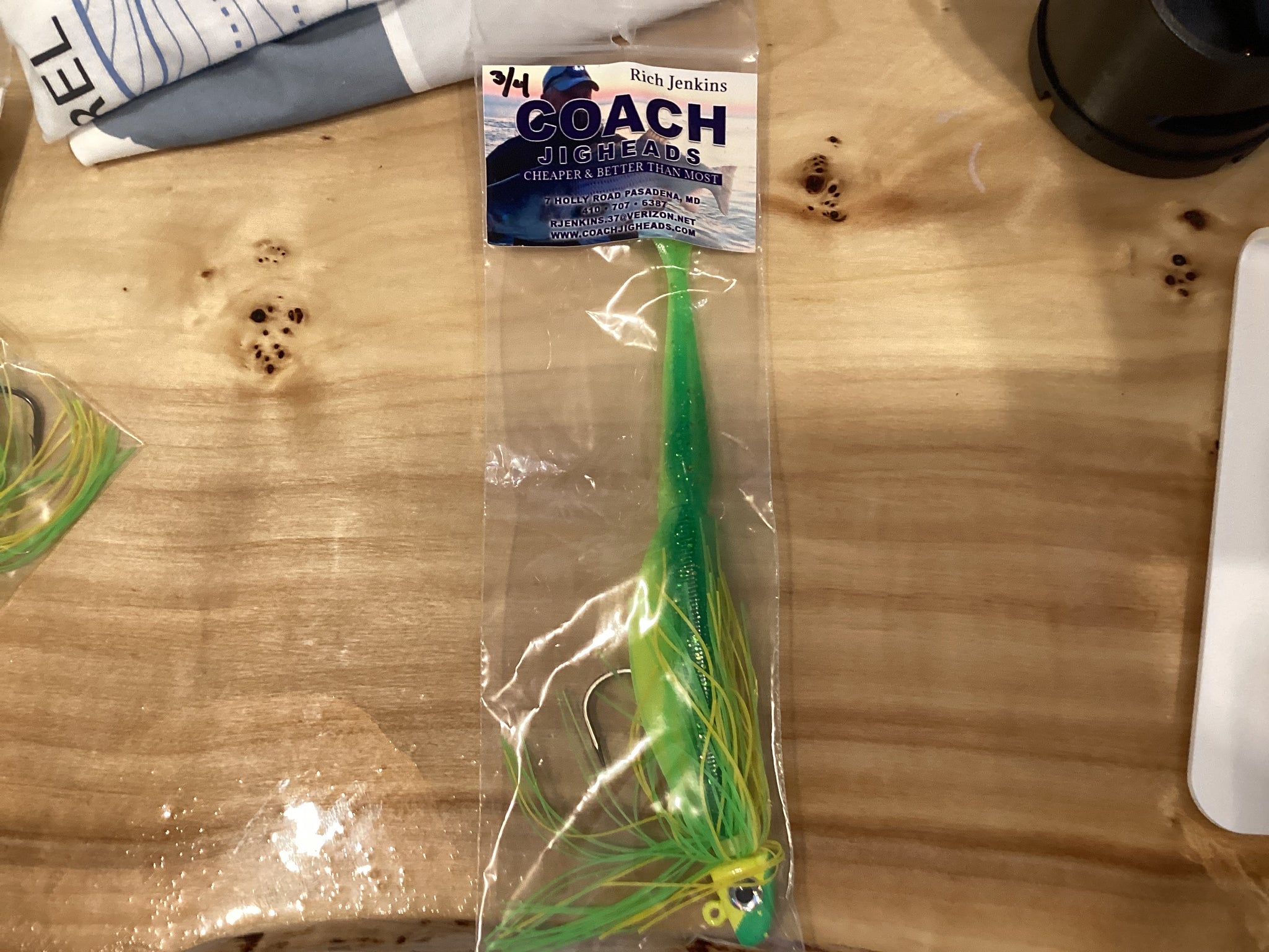 Jig lure charteuse combo