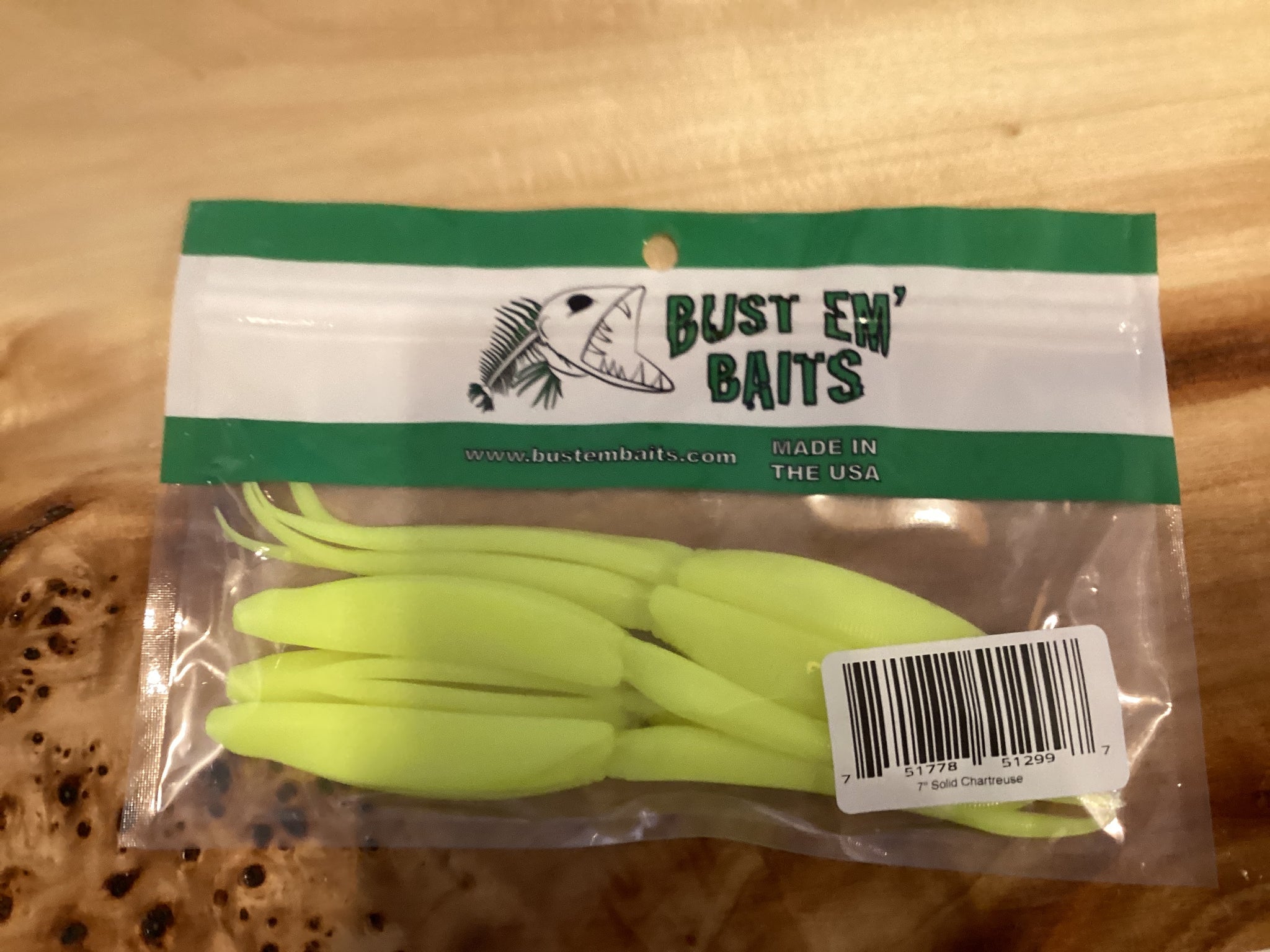 Bustem bait 7” chartreuse