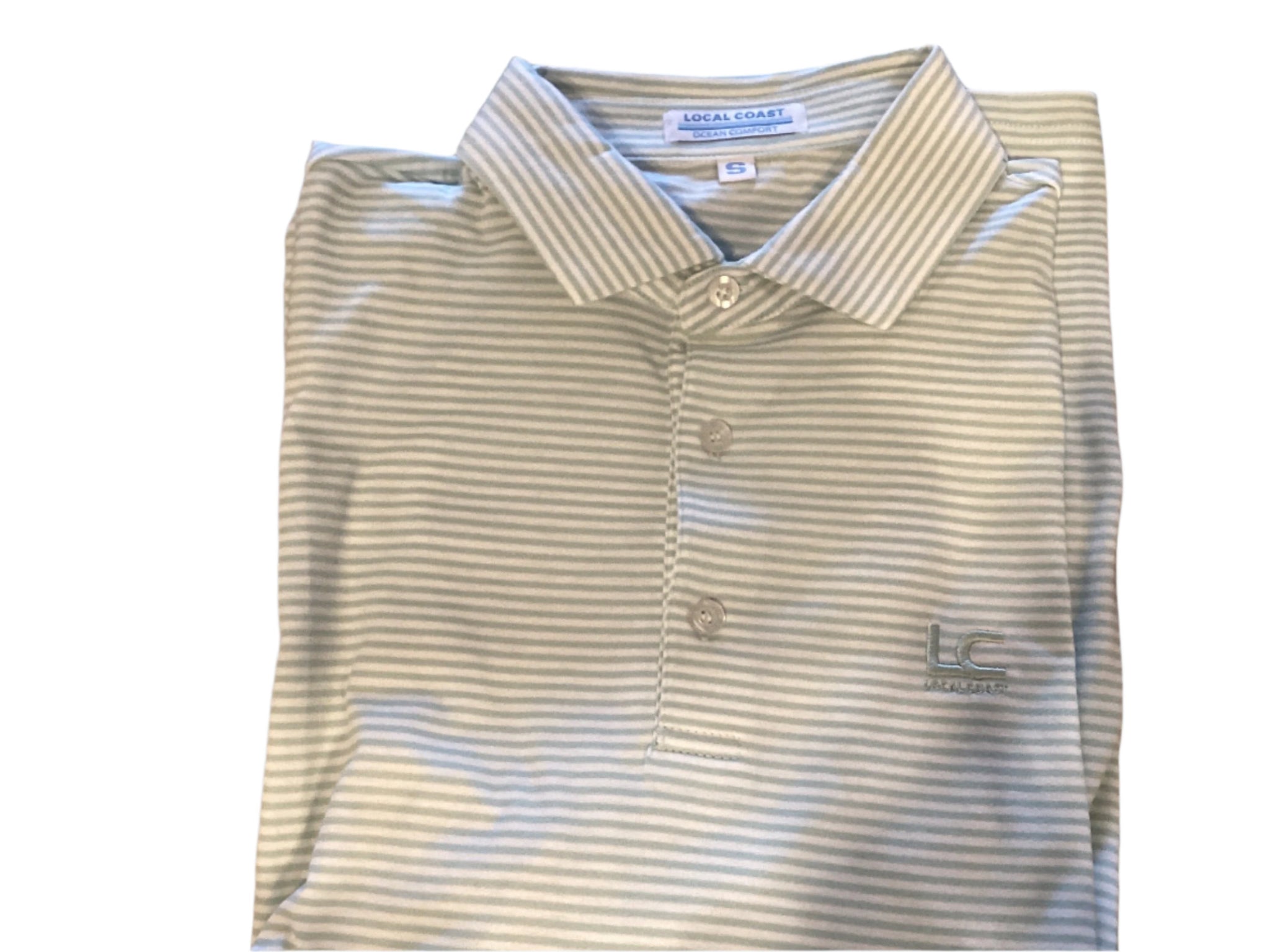 Ocean Comfort Green Striped Polo