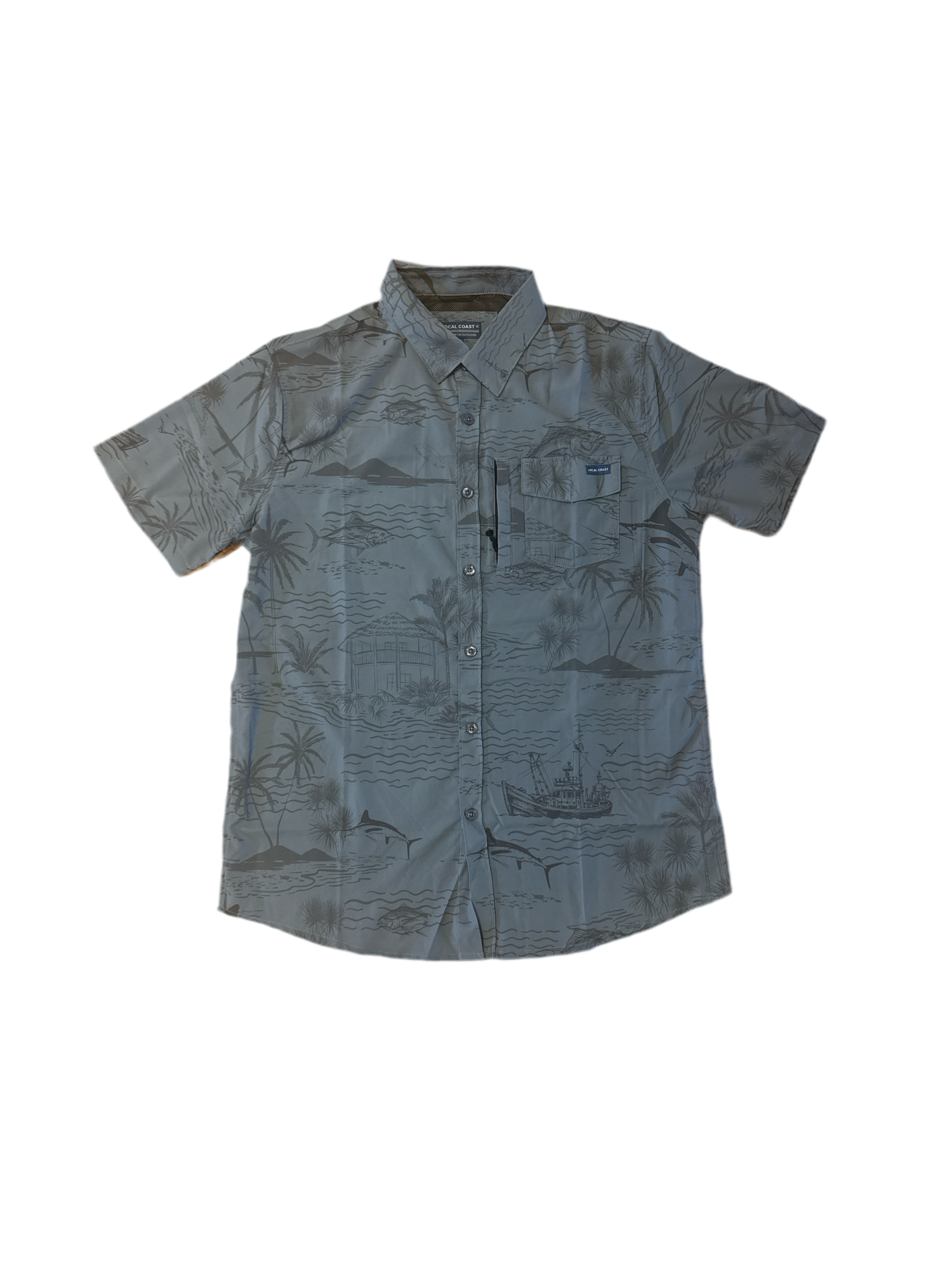 Blue Fishing Button Down