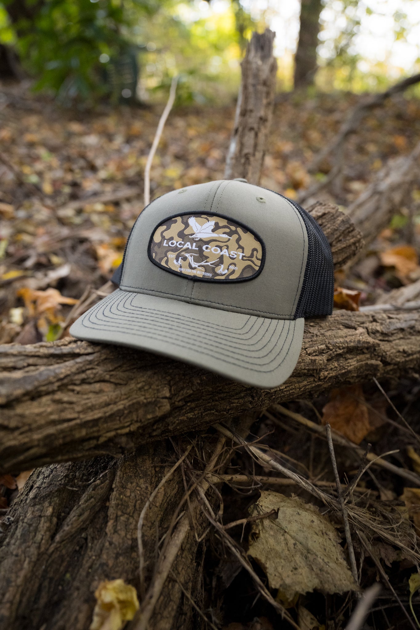 Olive “Built for the Outdoors” Camo Hat