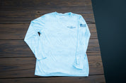 Teal Camo Long Sleeve UPF50+ Performance Shirt